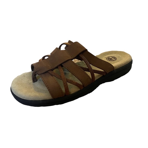 Timberland Shoes - Timberland Strappy Leather Suede Slip On Sandals